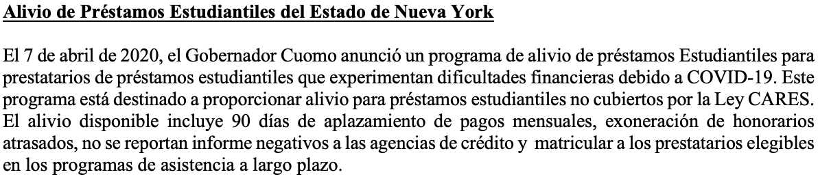 Spanish Student Loan Relief